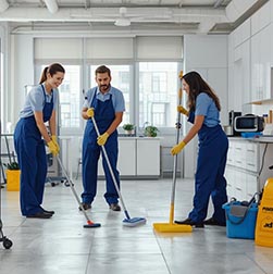 Reinigungsteam Mannheim bei der Arbeit